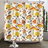 Autumn Forest Maple Shower Curtain Natural Jungle Leaves Pumpkin Fall Bathroom Shower Curtain Waterproof Shower Curtain Decor