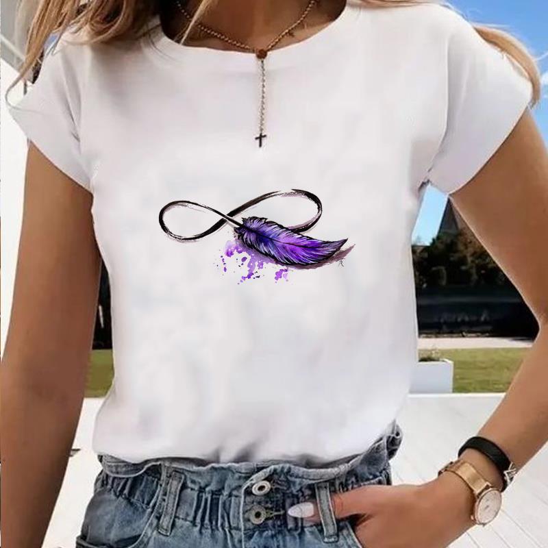 Asian Size-Print Graphic Tee Butterfly Style Trend 90s Casual Women's Clothing Summer Top Ladies Female T Fashion Short Sleeve T-shirt