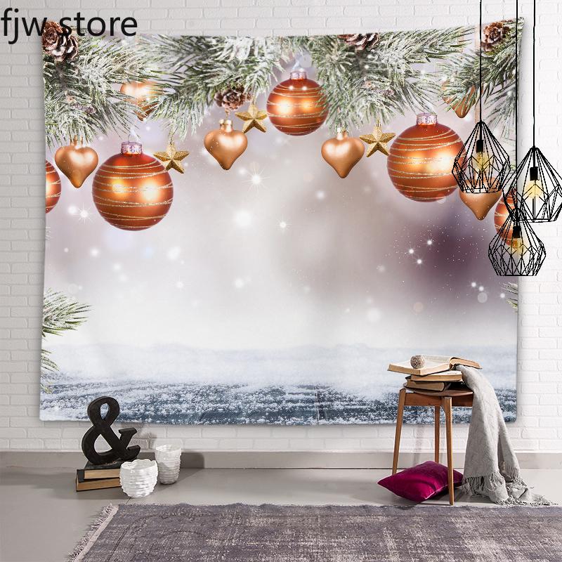 Рождественское Новогоднее украшение, гобелен, Рождественский шар, подарок, гобелен, настенное художественное украшение, комната в общежитии, гостиная, домашний декор
