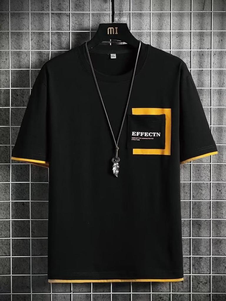 Мужской модный летний комплект из футболки с коротким рукавом и шорт