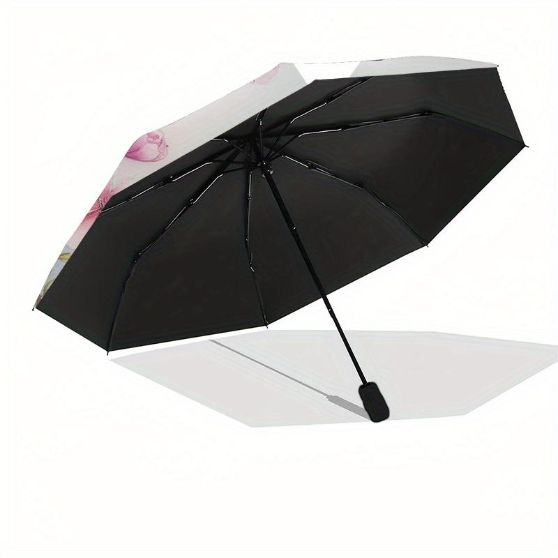 Spring Blossom Birds Wall Art PrintUmbrella, Portable 3-Fold Compact Umbrella for Men & Women Gift