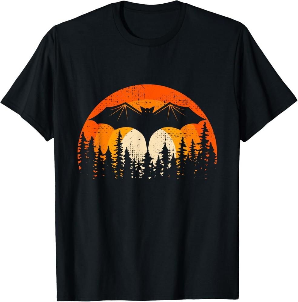 Bats Are Cool Lovely Bat Sunset School Summer Break Graphic T-Shirt
