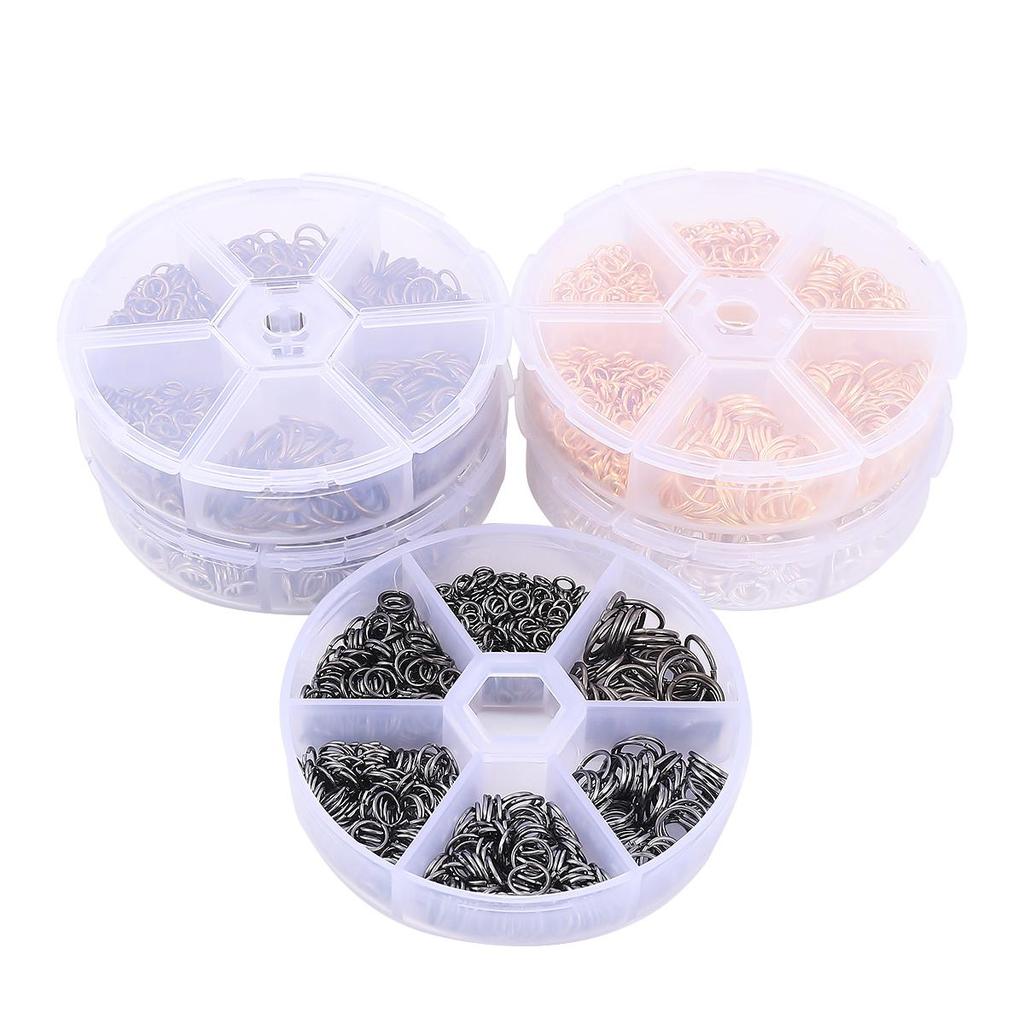 1Set/box 3-10mm Metal Jump Rings Iron Circle Charms for DIY Accessories Jewelry Making