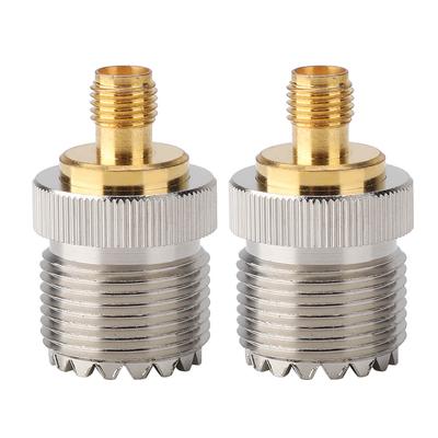 2PCS UHF Female S0239 to SMA F адаптер RF коаксиальный адаптер конвертер разъем