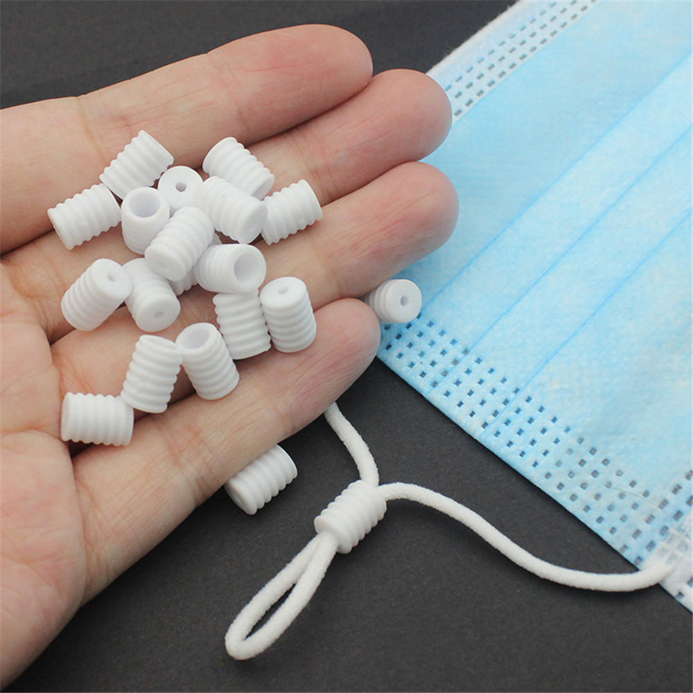 50/100 шт. Пластиковый фиксатор, шнурок, конец, фиксатор, держатель для маски, эластичный регулятор, эластичная пряжка для маски
