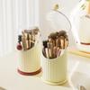 Большой органайзер для хранения кистей для макияжа с прозрачной крышкой, пылезащитный, для косметических инструментов, помад, карандашей для бровей