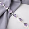 Iolite Gemstone 925 Sterling Silver Jewelry Handmade Bracelet8" Anniversary Gift RB-10-6