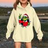 Children's Fashionable Casual Long-sleeved Loose Christmas Print Pullover Hooded Sweatshirt