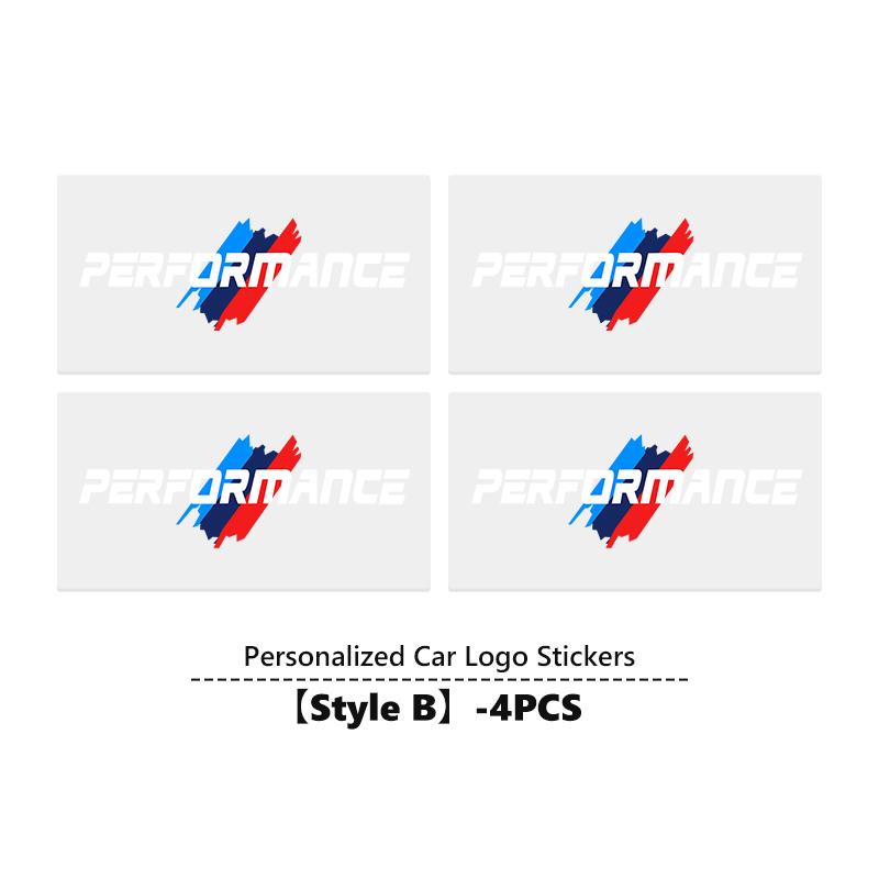 AAAQO1 Universal Car Logo Emblem Badge Metal Sticker Decal Accessory For BMW Performance E46 E90 G11 F10 F30 G08 X6 5 Series