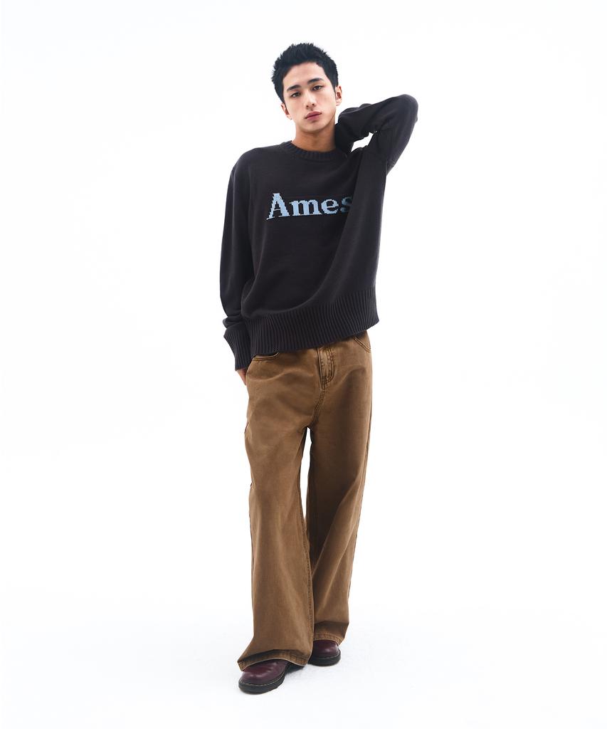 AMES-WORLDWIDE Basic Pullover Knit Charcoal