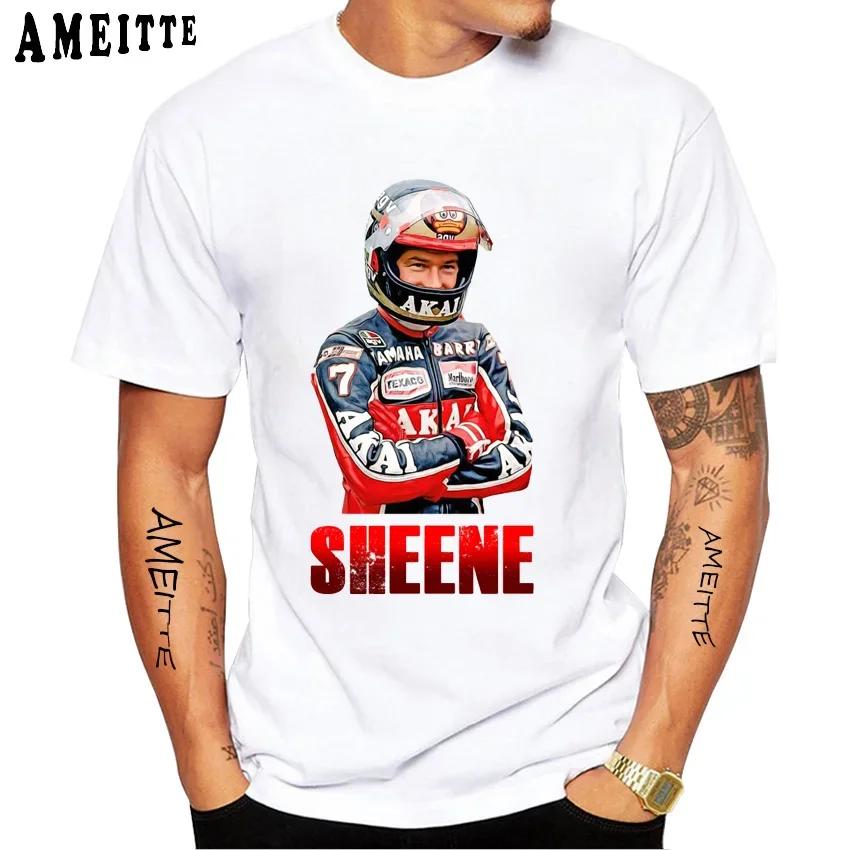 Barry Sheene 7 Motorbike Gp Racing Tshirt New Men Short Sleeve Boy Adventure Sport Casual White Tops Motorcycle Rider Tees