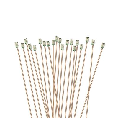 Миниатюрный SMD 0603 Чип с Медью для Светодиодов Моделей и Диорам, Красный, Упаковка 20 шт., Провод 0,1 мм, Поезда, Железные Дороги, Здания,