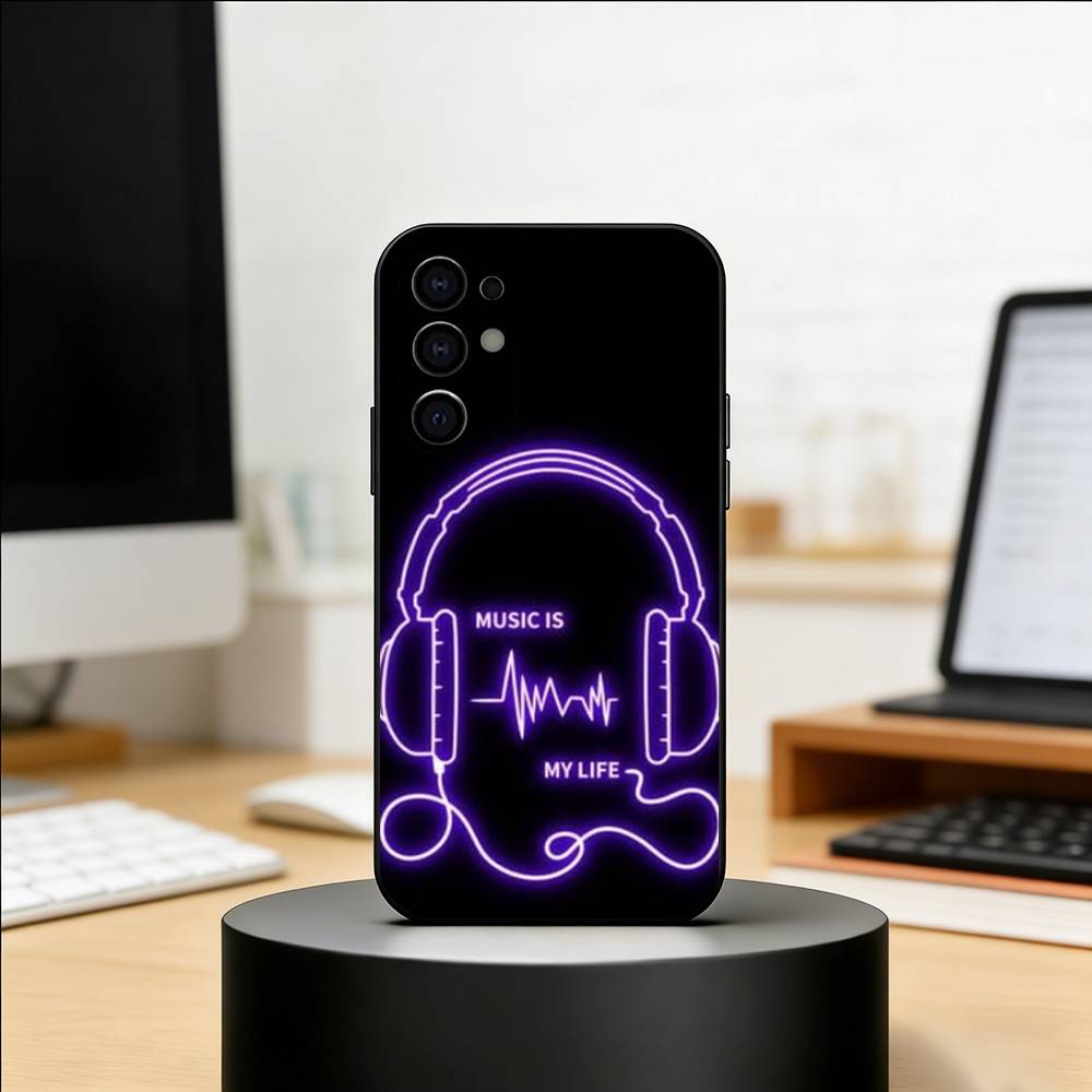 Я Люблю Музыку Искусство Шрифты Чехол Для Телефона Для Samsung S25,S24,S21,S22,S23,S30,Ultra,S20,Plus,Fe,Мягкий Силикон Черный Чехол