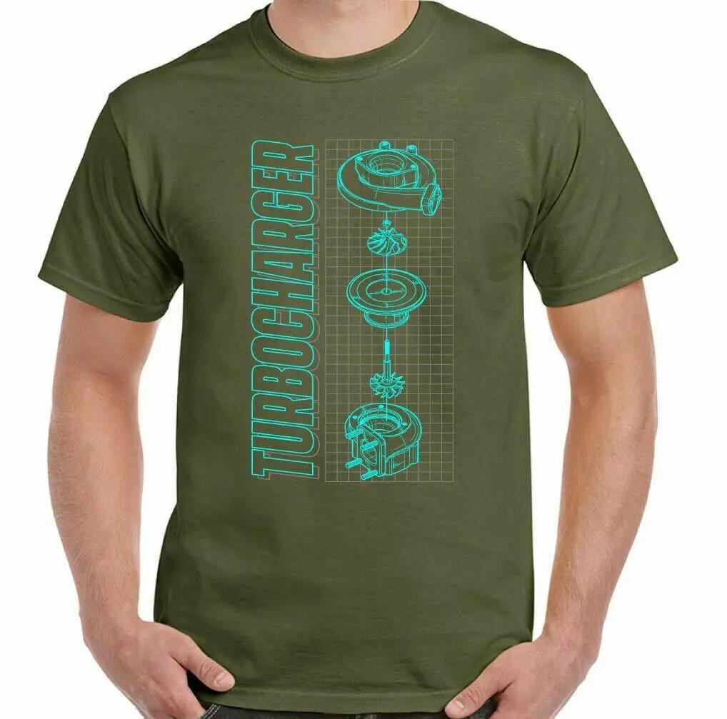 Turbocharger Car Motor Spare Part Drifting Sports TShirt Summer Cotton ONeck Short Sleeve Mens T Shirt New S3XL
