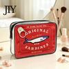 Retro Fish Can Design Makeup Case Sardine Cosmetic Bag, Clear Waterproof Pouch, Zipper Transparent Travel Storage Bag Closure Toiletry for Women