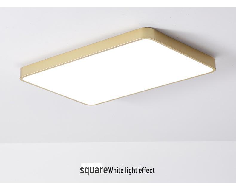 Роскошный золотой светодиодный потолочный светильник - защита глаз для гостиной, прихожей, спальни