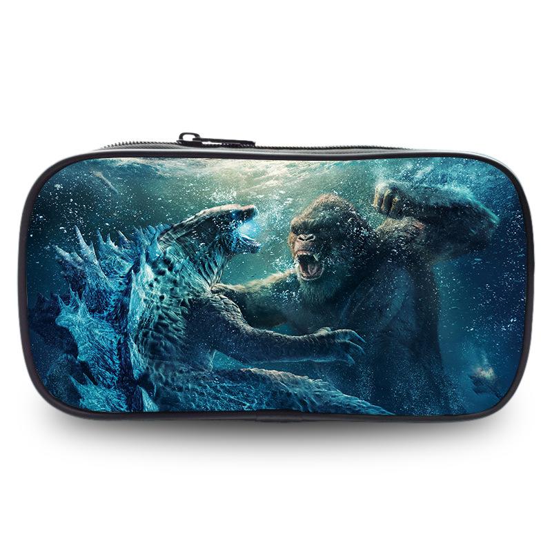 Godzilla Wars King Kong Pencil Case Stationery Case Pencil Case Student Office Pencil Bag Student Pencil Bag Stationery Storage Bag