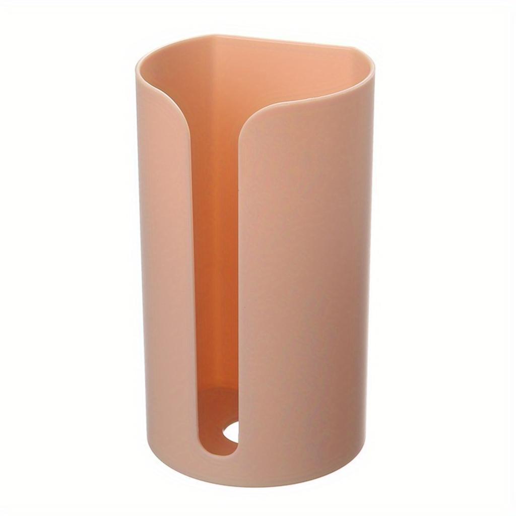1pc Wall Mounted Nail-Free Plastic Garbage Bag Holder, Trash Bag Storage Box, Scouring Pad Container.