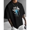 Мужская летняя футболка с принтом "Cole World", с коротким рукавом, с круглым вырезом, удобного кроя, повседневная одежда | Футболка с принтом | Удобная футболка