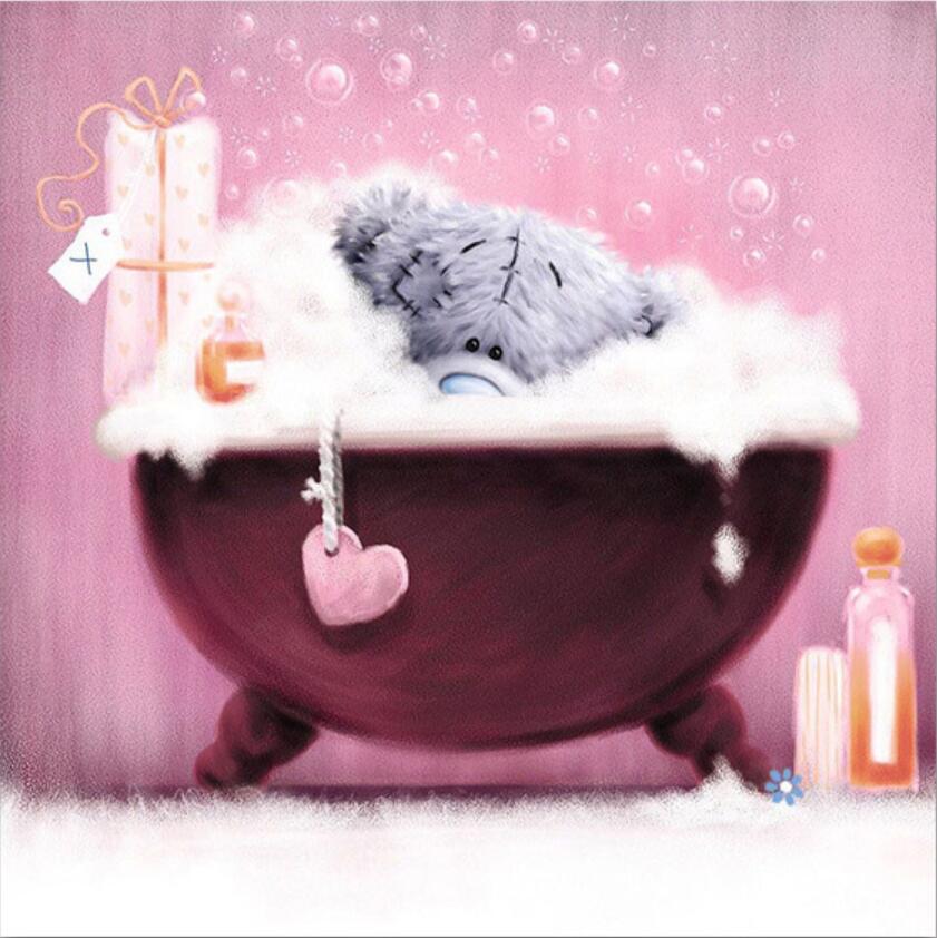 5D алмазная живопись плюшевый мишка полный алмаз животное круглый алмаз мозаика узор украшение дома Diy ручной работы