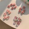 Милый набор розовых аксессуаров для волос с розами, бантиками и сердечками для девочек и женщин.