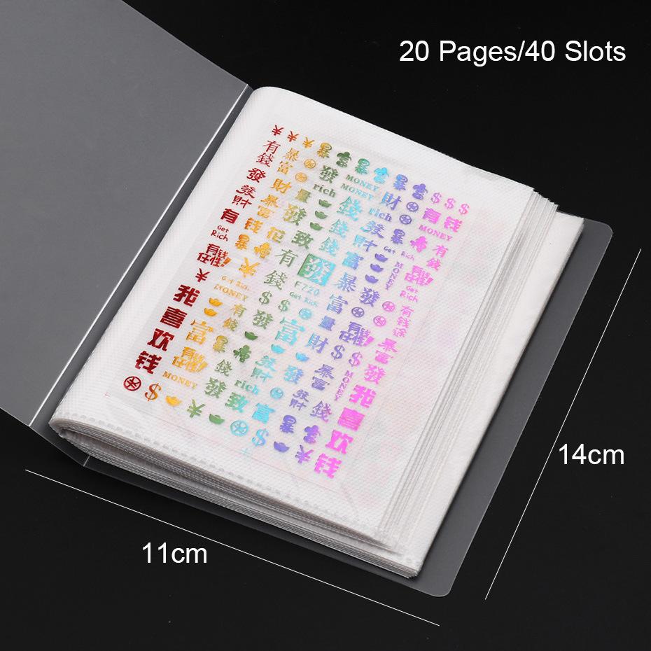 Наклейки для ногтей, книга для хранения, пустая коллекция, держатель для книг, дисплей с изображением полки, наклейка, фотоальбом, маникюрные инструменты, аксессуары для ногтей