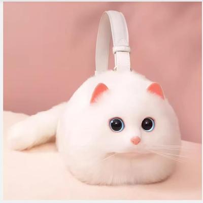 Сумка на одно плечо женского дизайна, маленькая мужская сумка-мессенджер, универсальная, ручной работы, осенне-зимняя плюшевая милая сумка с кошкой