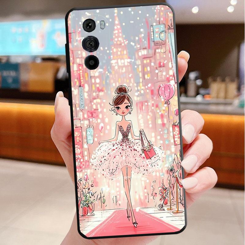 Милая Девушка Чехол для Телефона Для Motorola Edge 50 40 Pro 60 50 40 30 Ultra Neo Fusion Moto G Play G Stylus G Power G