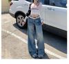 Nongge Low Waist Wide Leg Retro Jeans for Women - Spring/Autumn 2025 Collection