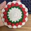 Yousheng Crochet Tulip Coaster Handmade Flower Pads for Coffee Tea Cups Multi-Purpose Home Bar Decor & Creative Gift for Housewarming Birthdays