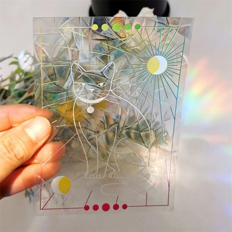 1 шт. 3D наклейки на окна с эффектом радуги, кошка, звезда, солнце, цветок, декор, самодельные стеклянные настенные наклейки для украшения дома, производитель призм