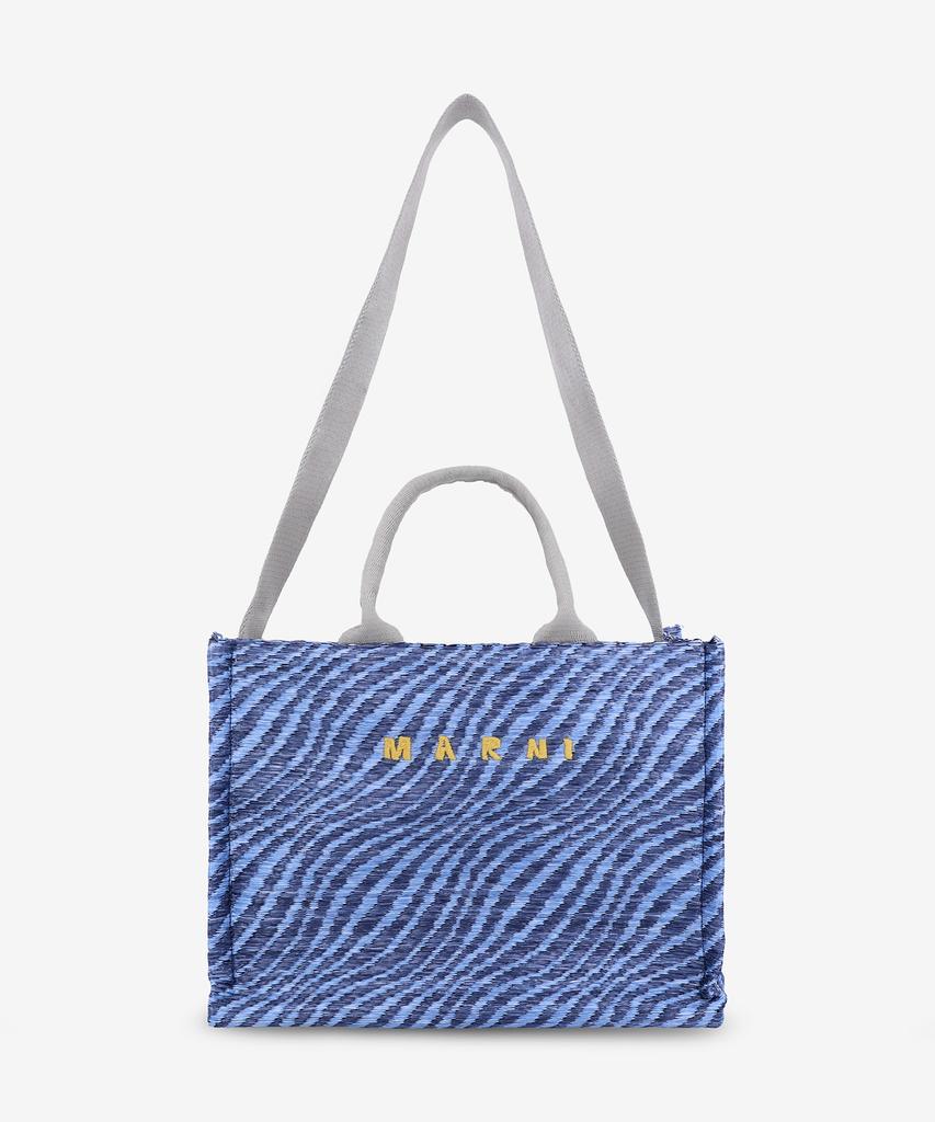 Marni Basket Small Shopper Bag - Vivid Blue / Shmp0077U7P984100B48