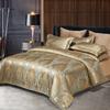 Jacquard Bedding Set Single Double Queen King Size Duvet Cover European Light Luxury Type Skin-Friendly Soft Fabric Quilt Cover
