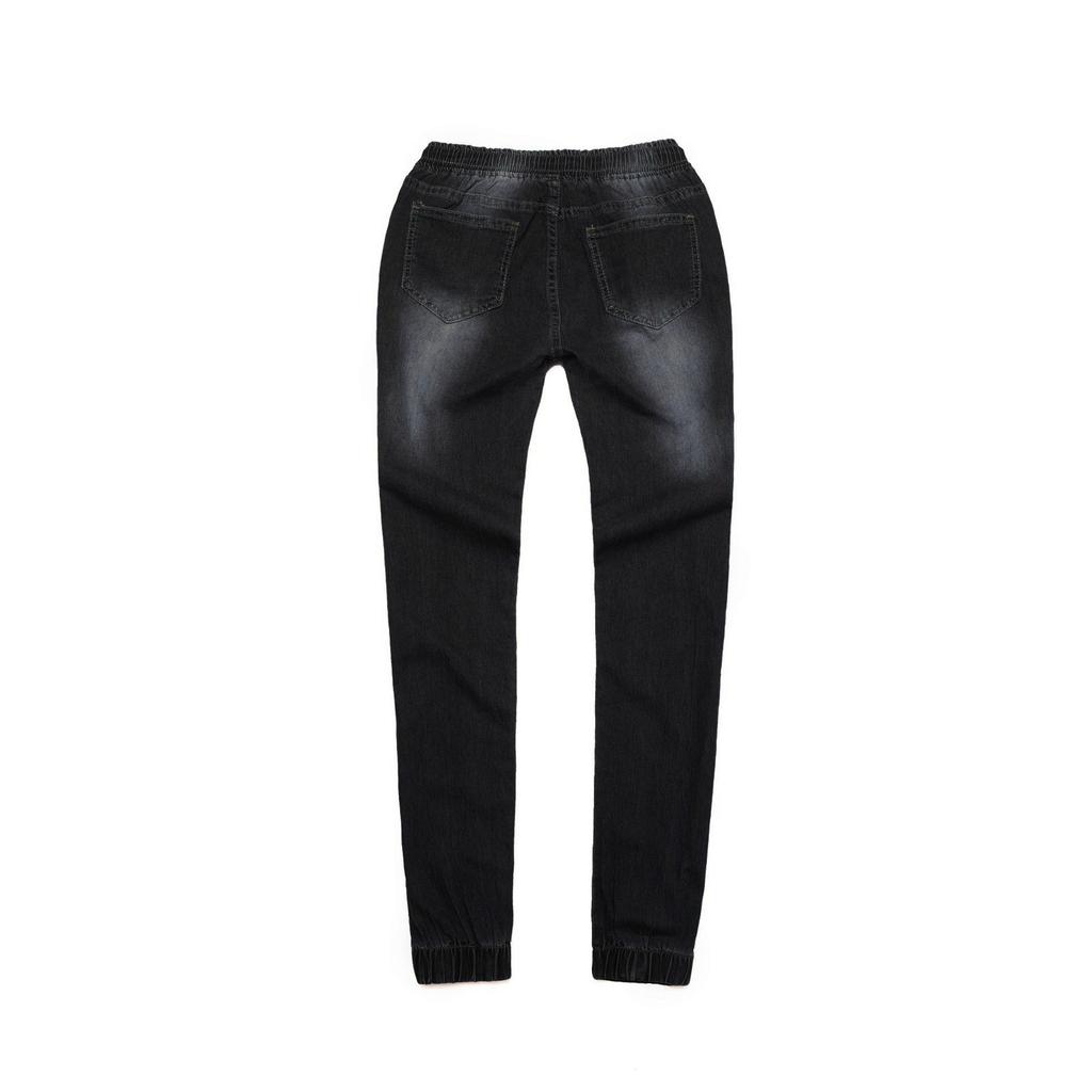 Women's Casual Solid Color Mid Waisted Poket Jeans Pants Denim Casual Trousers