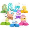 Набор из 9 шт. Easter Honeycomb Decor Set Кролик и Яйцо Тематические Центральные Украшения для Стола Вечеринки Домашний Декор Праздничные 3D Сотовые Шары