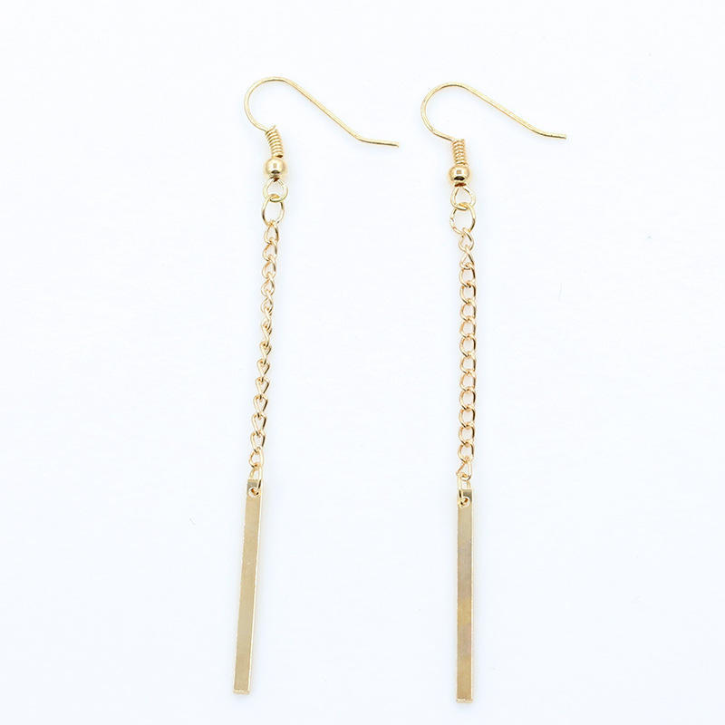 Модные длинные простые серьги, геометрические металлические цепочки, элегантные женские серьги с кисточками AVE