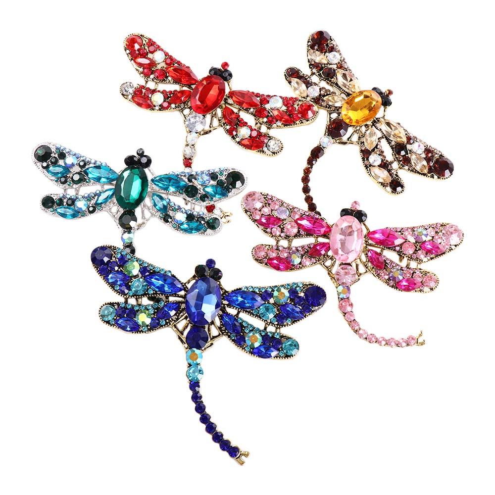 Boys Zinc Zinc Alloy Transparent Wings Women Brooch Korean Style Badge Dragonfly Brooch Clothes Accessories