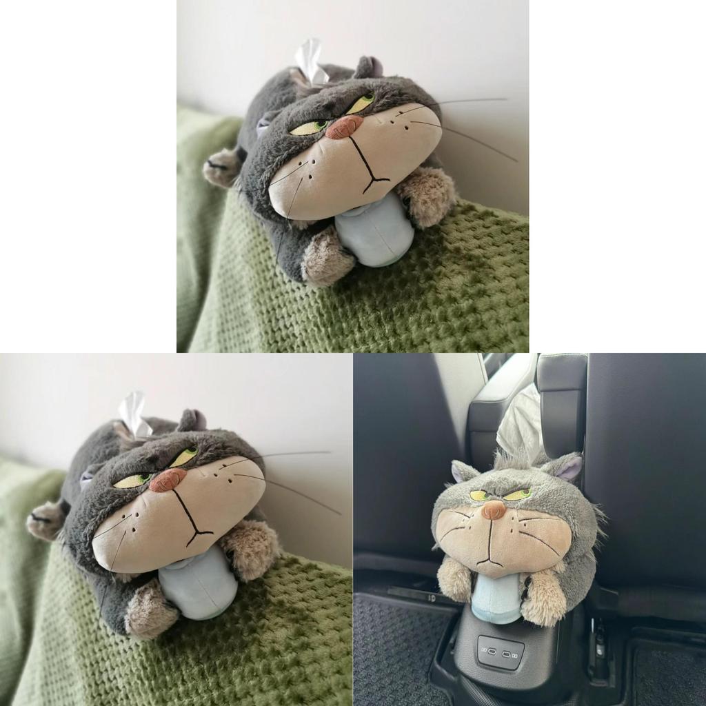 Плюшевая Кошка Чехол для Коробки с Салфетками Милый Мультяшный Держатель для Салфеток Кошка для Дома Автомобиля Декор Салона