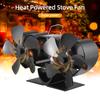 Dualmotor Stove Fan 10 Blades Heat Powered Stove Fan Fireplace Fan NonElectric Quiet Operation