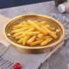 With Drainer Net Stainless Steel Oil Drain Pan Double-ear Handle Snack Serving Dish  Kitchen