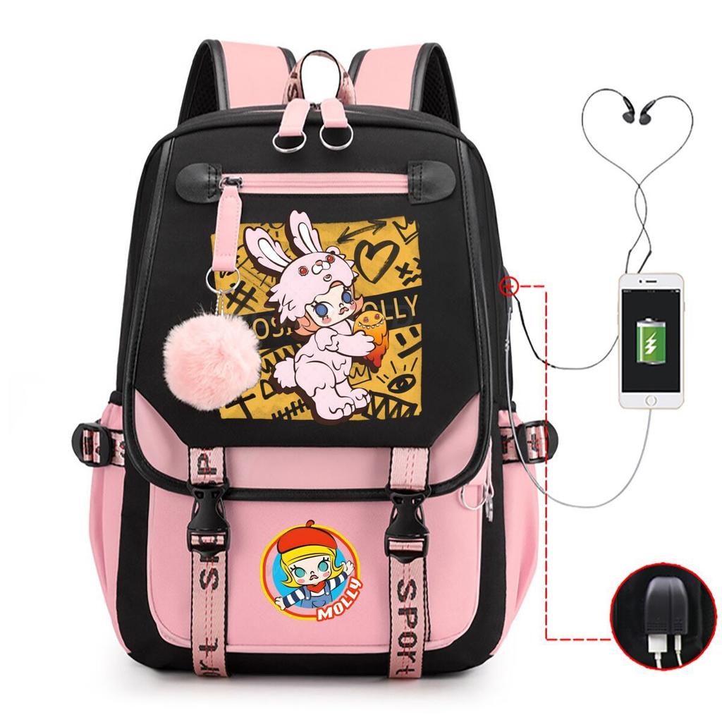 Принт модный школьный рюкзак колледж стиль средняя школа старшеклассники большая вместимость