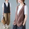 Summer Short Sleeveless Vest Women's Vest with Casual Loose Women's Vest Jacket
