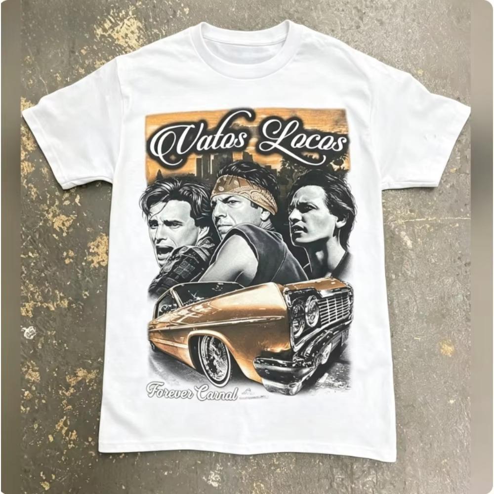 Vatos Locos Movie Graphic T-Shirt Men Women 90s Chicano Culture Fan Casual Streetwear Short Sleeve Tee