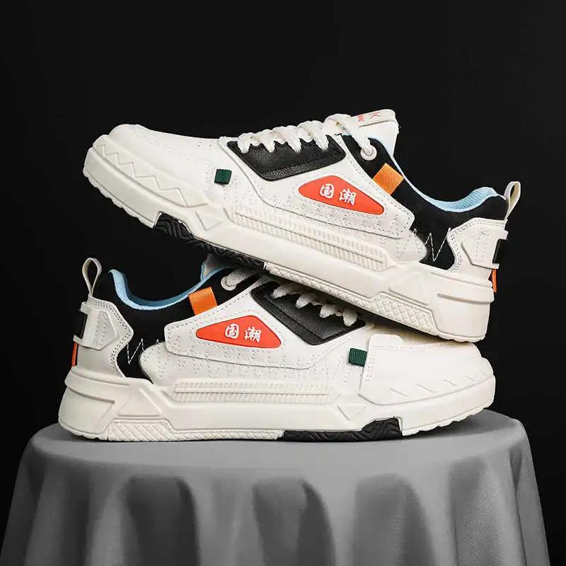 Fashion With Lacing Thick Heel Men's Sneakers For Summer Tennis Men's Moccasin Shoes Men's Lace Basketball Sport Krasovka Popular