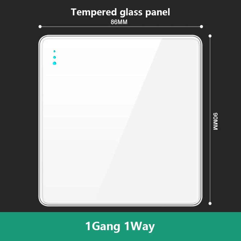 UN UK RU Standard Wall Light Switch Power Socket,18W Plug Type-C USB Quick Charging Universal 5-pin Tempered Glass Socket Outlet