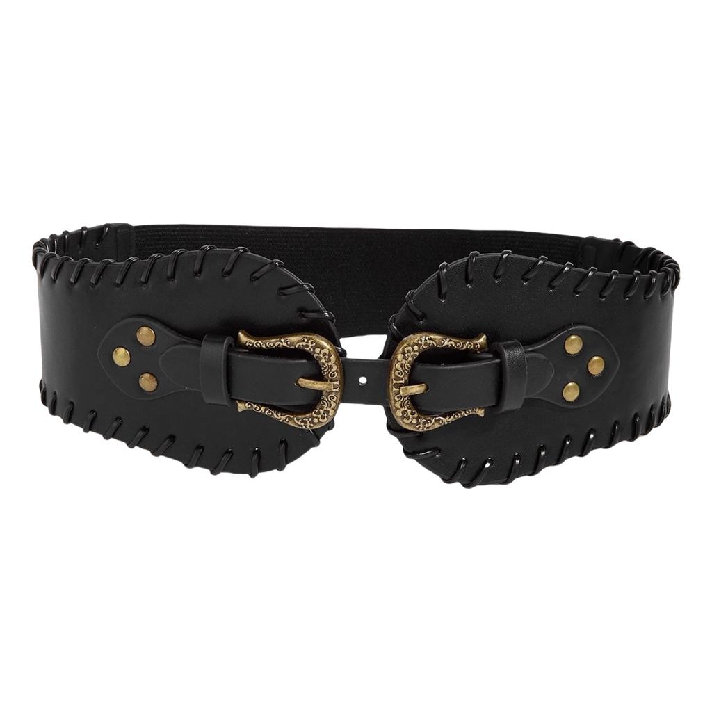 Fashionable Women's Waist Band Decorative Retro Waist Cincher Belt PU Leather Sash for Stylish Occasion and Outfits