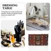 With Bronze Color Lock Wooden Treasure Box Vintage Trunk Containers Decorative Jewelry Box  Props