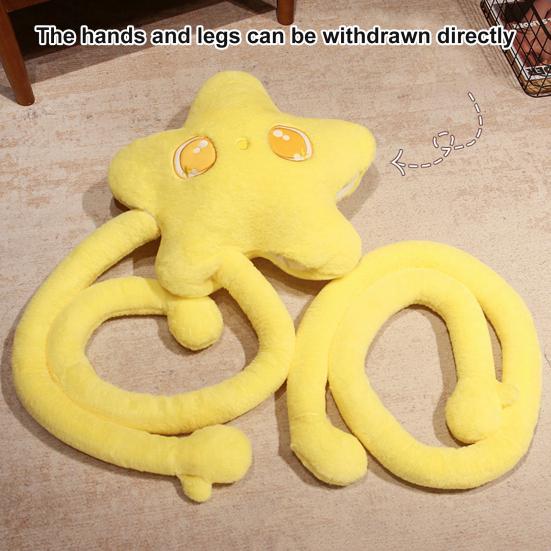 Плюшевая подушка с большими глазами, длинными руками, ногами, полипропиленовым хлопком, полностью наполненная мультяшная мягкая игрушка, милая декоративная подушка в форме звезды, декор для комнаты, спальни, дивана