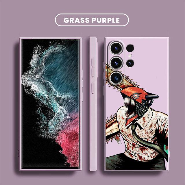 Модный чехол с изображением бензопилы в стиле аниме для Samsung Galaxy S10e S8 S9 Plus S10 S22 S23 Ultra S20 Fe S21 5g, мягкий квадратный жидкий чехол