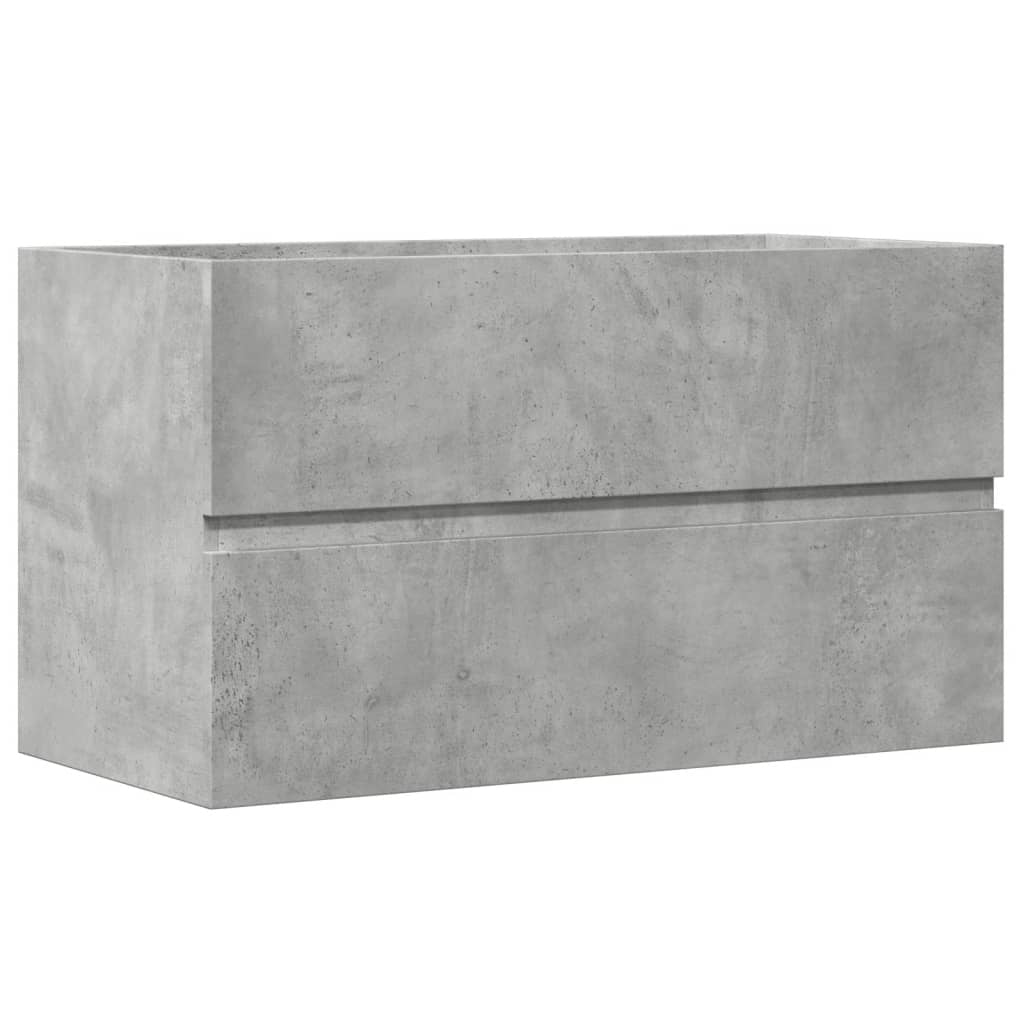 Bathroom Wall Mounted Cabinet Concrete Grey 80 x 38.5 x 45 cm Particleboard